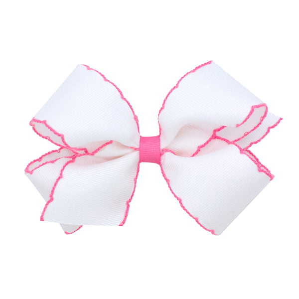 Medium Bow with Contrasting Moonstitch Edges and Wrap