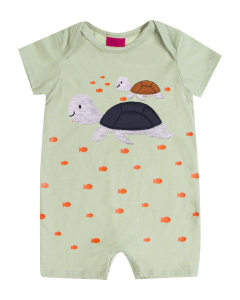 Sage Turtles Romper