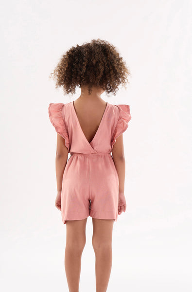 Rose Linen Romper