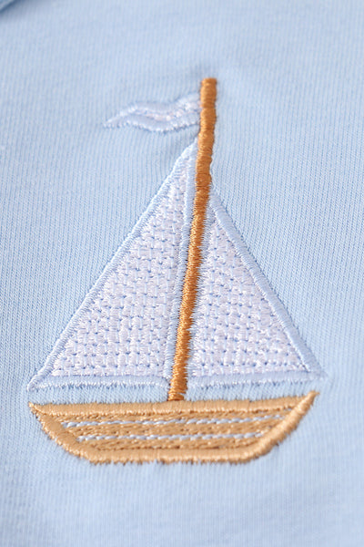 Sailboat Embroidery Polo