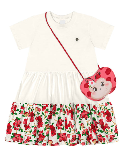Berry Sweet Dress with Crossbody Bag