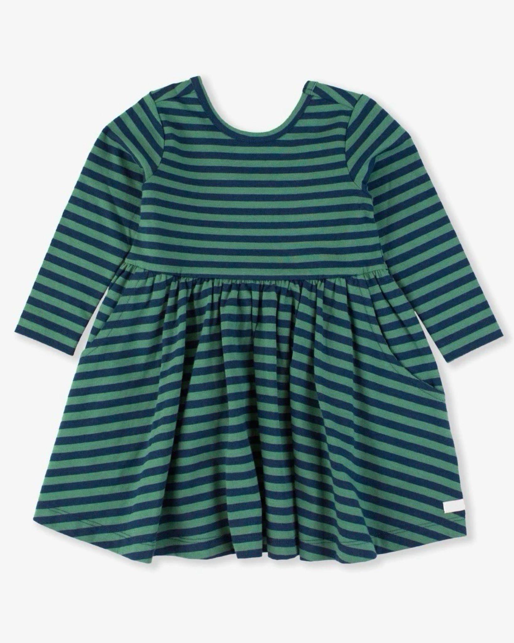 Green & Navy Stripe Long Sleeve Dress Mauricio & Miranda Kid's Boutique Green & Navy Stripe Long Sleeve Dress Mauricio & Miranda Kid's Boutique
