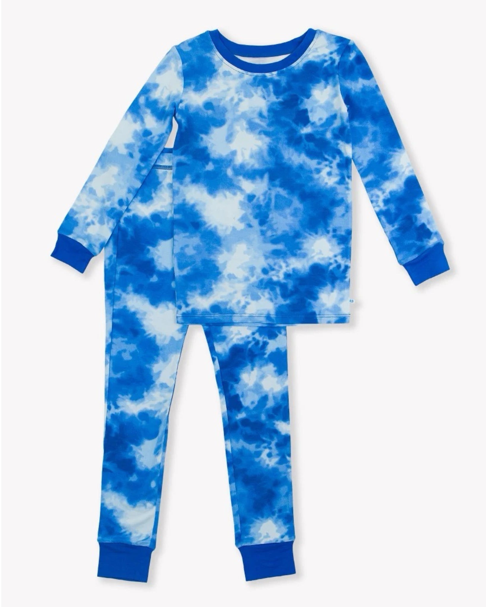 Blue Tie Dye Bamboo Viscose Pajama Set