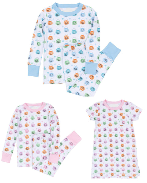 Blue Pumpkin Candy Pail Pima Pajama