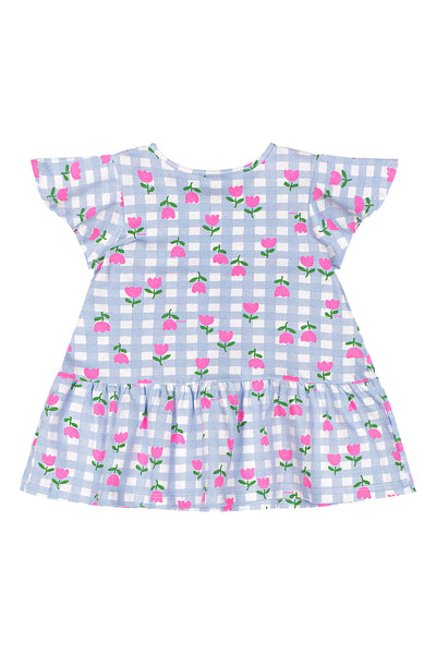Tulips Checkered Dress