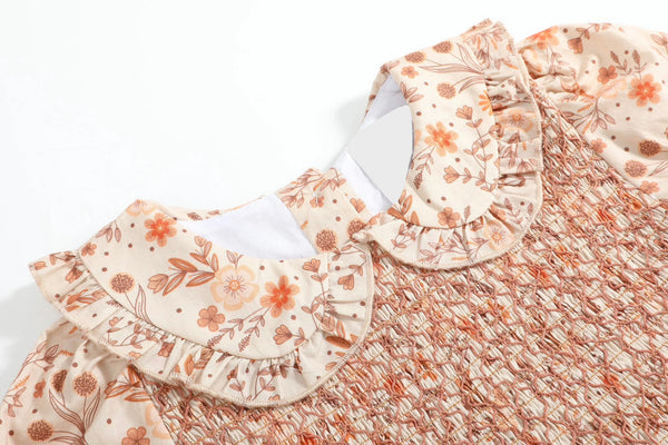 Delicate Floral Collared Dress