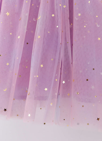 Moon & Stars Purple Tulle Dress