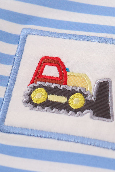 Trucks Embroidery Top: 18m & 6Y