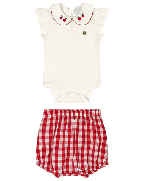 Red Vichy Baby Set