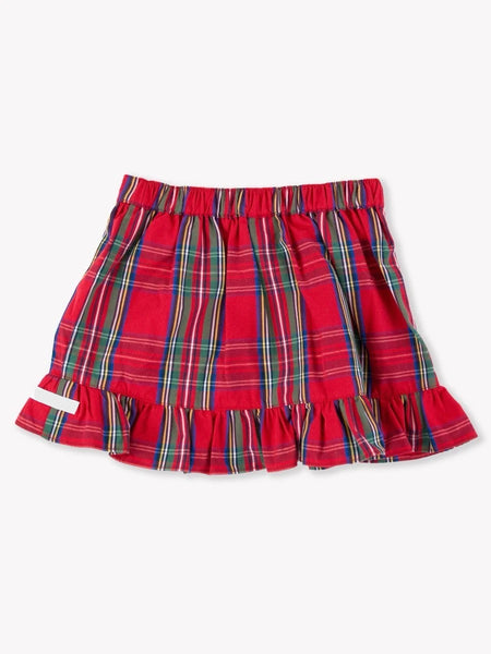 Holiday Plaid Ruffle Wrap Skirt