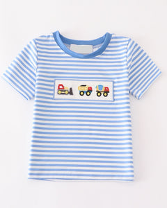 Trucks Embroidery Top: 18m & 6Y