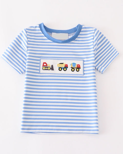 Trucks Embroidery Top: 18m & 6Y