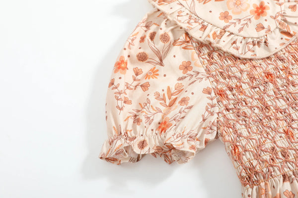 Delicate Floral Collared Dress