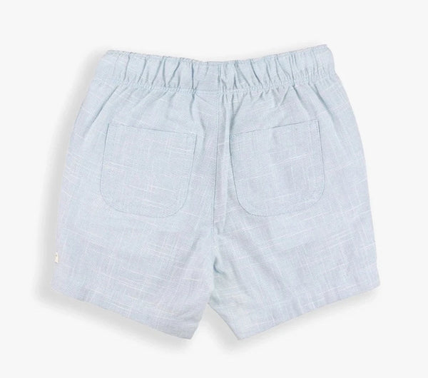 Light Blue Woven Pull-On Shorts