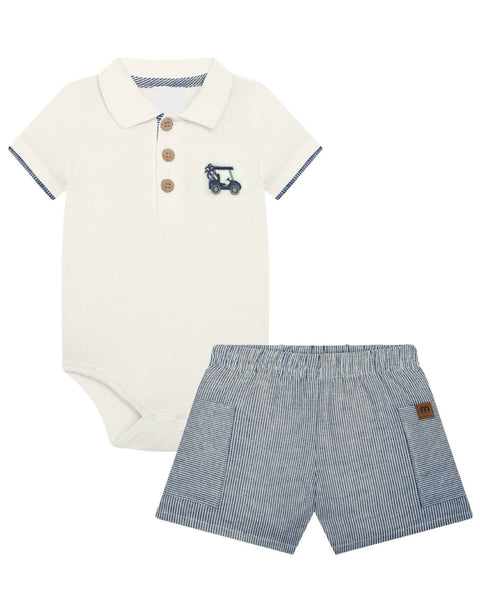 Golf Cart Beige Polo Set