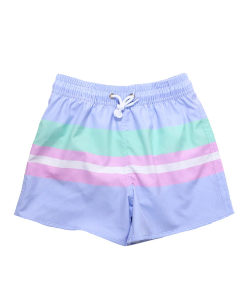 Pastel Color Block Swim Trunk: 6Y