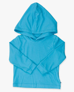 Bright Aqua Sun Protective Hooded Shirt