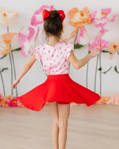 Red Twirl Skort