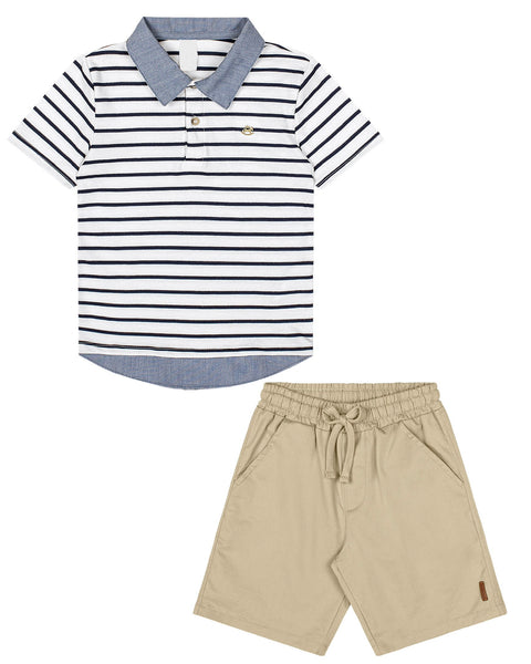 Striped Polo Set