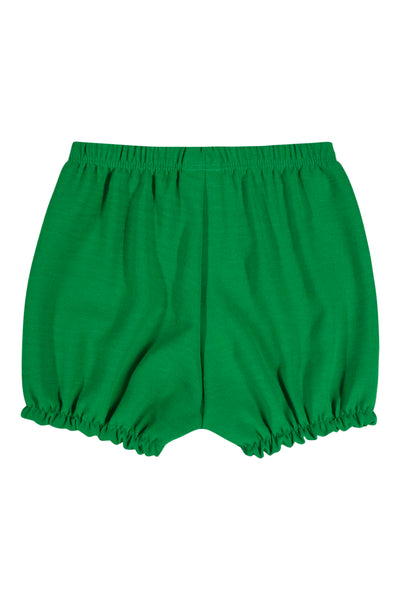 Woven Green Blouse & Shorts Set with Headband
