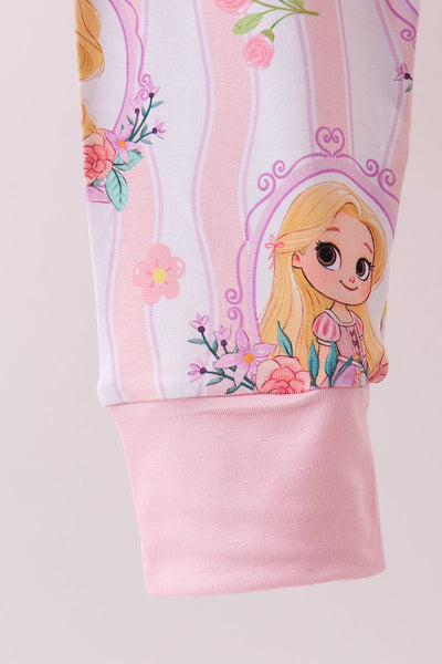 Princess Stripe Bamboo Pajama Set