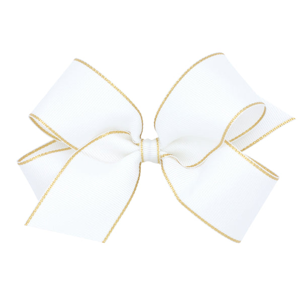 Metallic Edge Hair Bow (mini & Medium)