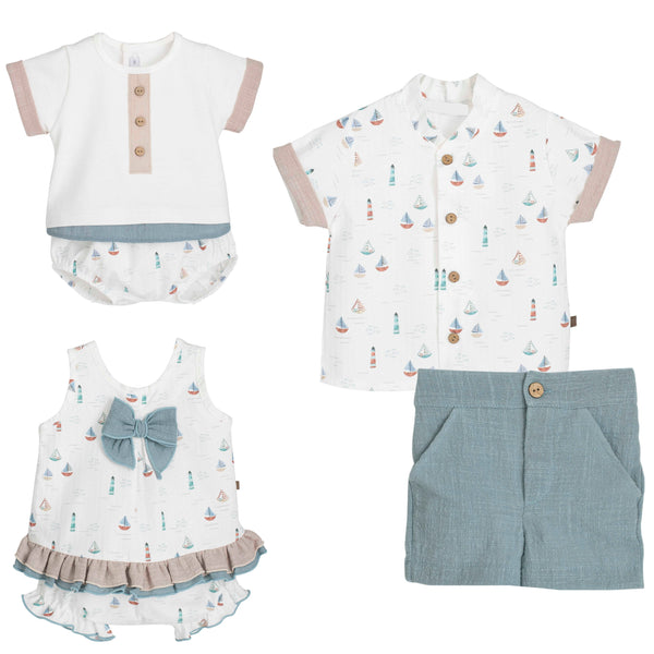 Nautical Dress with matching Bloomers