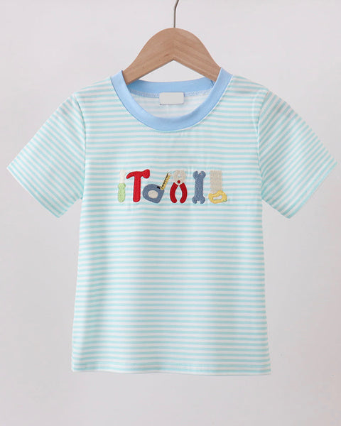 Tool Embroidery Stripe Top