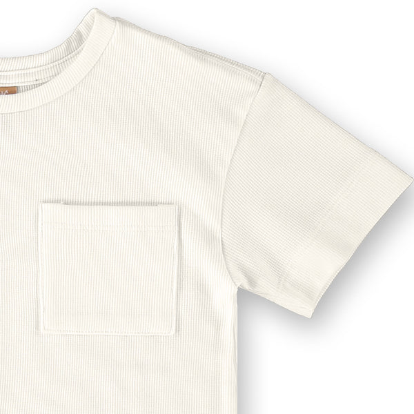 Textured Off White T-Shirt