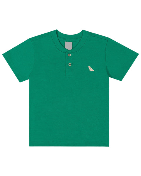 Green Button Up T-Shirt