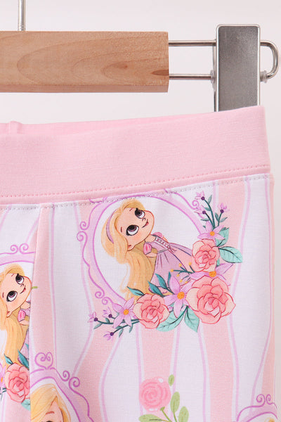 Princess Stripe Bamboo Pajama Set