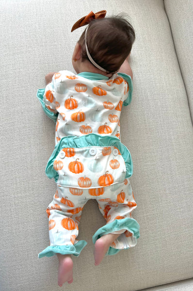 Pumpkin Patch Baby Ruffle Zipper Pajama
