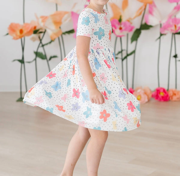 Dots & Daises Pocket Twirl Dress