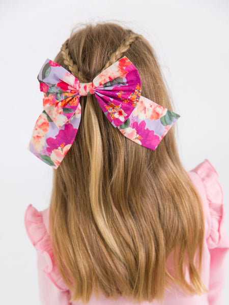 Floral Valley Woven Bow Hair Clip