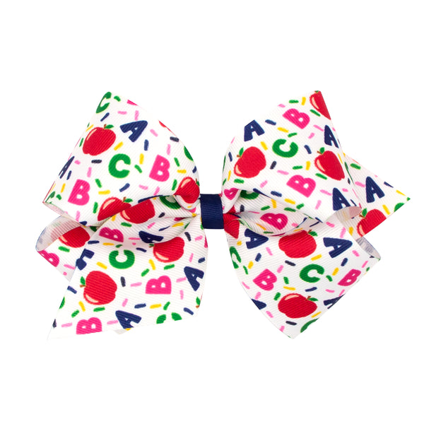 Back To School Grosgrain Hair Bows