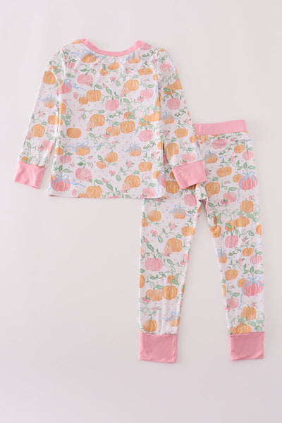 Pumpkin Bamboo Pajama: 2T