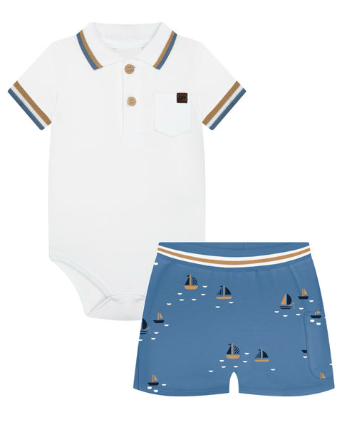 Sailboat Baby Polo Set