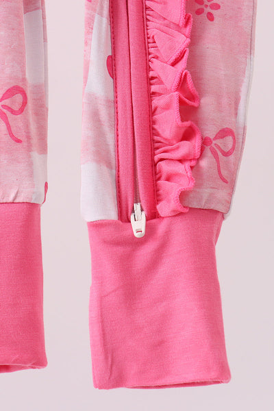 Heart Checkered Zipper Pajama: 9m