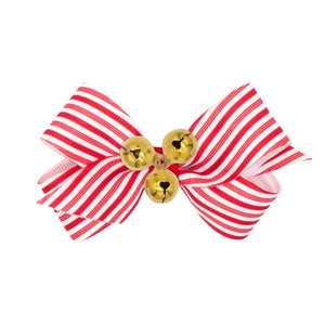 Christmas Mini Hair Bow with Bells