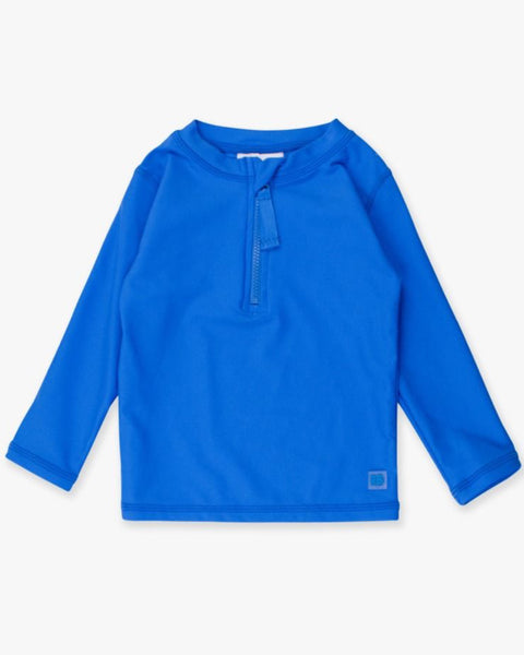 Neon Royal Blue Long Sleeve Zipper Rash Guard