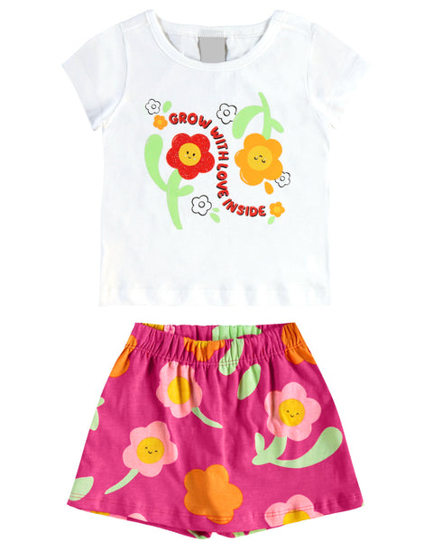 Happy Flowers Skirt/Short Set