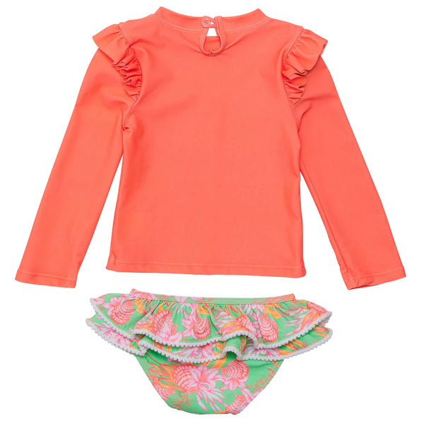 Seashells Rashguard Ruffle Set