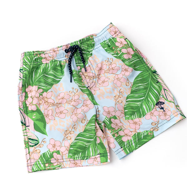 Botanical Leaves Swim Trunk