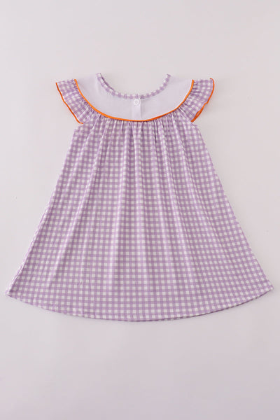 Friendly Ghost Embroidery Dress: 6Y