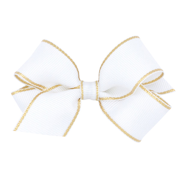 Metallic Edge Hair Bow (mini & Medium)