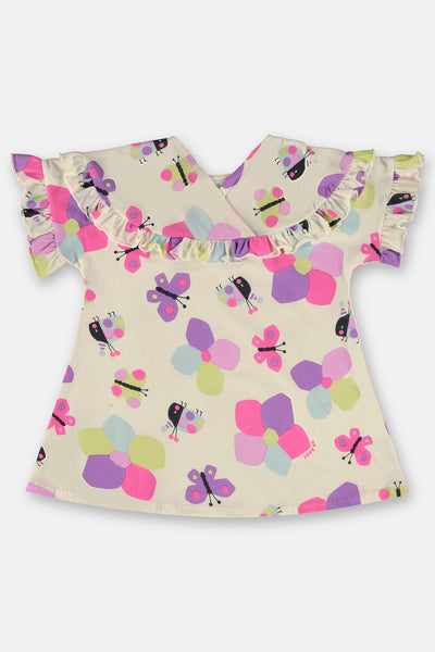 Flowers & Butterflies Jersey Dress