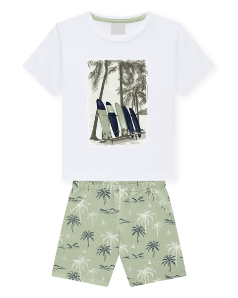 Surfboard & Coconut Trees Set