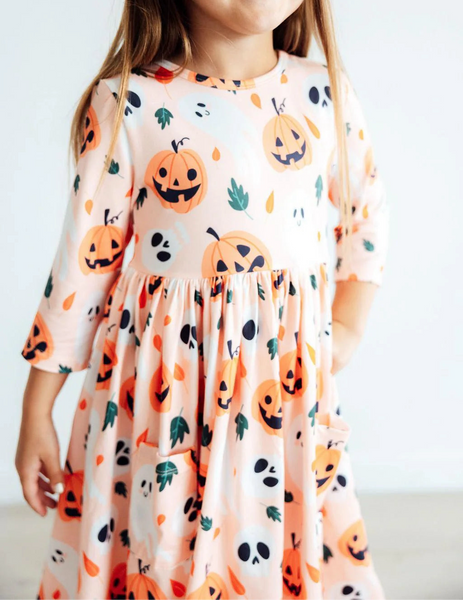 Pumpkin Peekaboo Pocket Dress