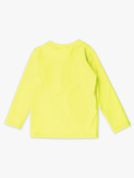 Neon Yellow Long Sleeve Zipper Rash Guard