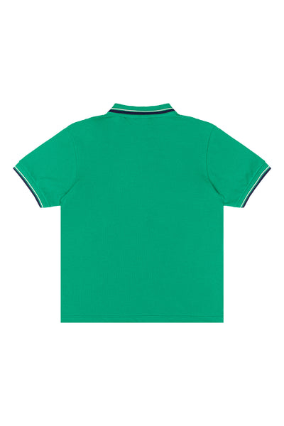 Green Piquet Polo Set: 8Y